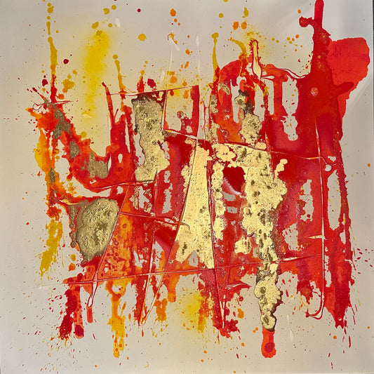 Abstraktes Acrylbild "Indian summer"