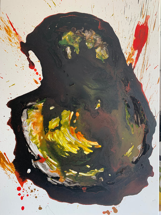 Abstraktes Acrylbild „power explosion“