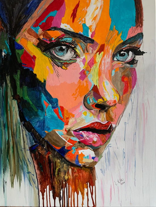 Acrylbild „Blue eyes“