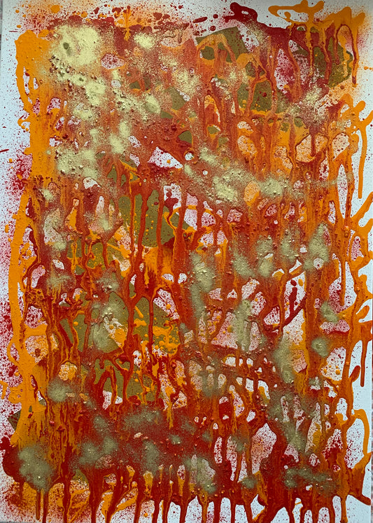 Abstraktes Acrylbild „Net base“