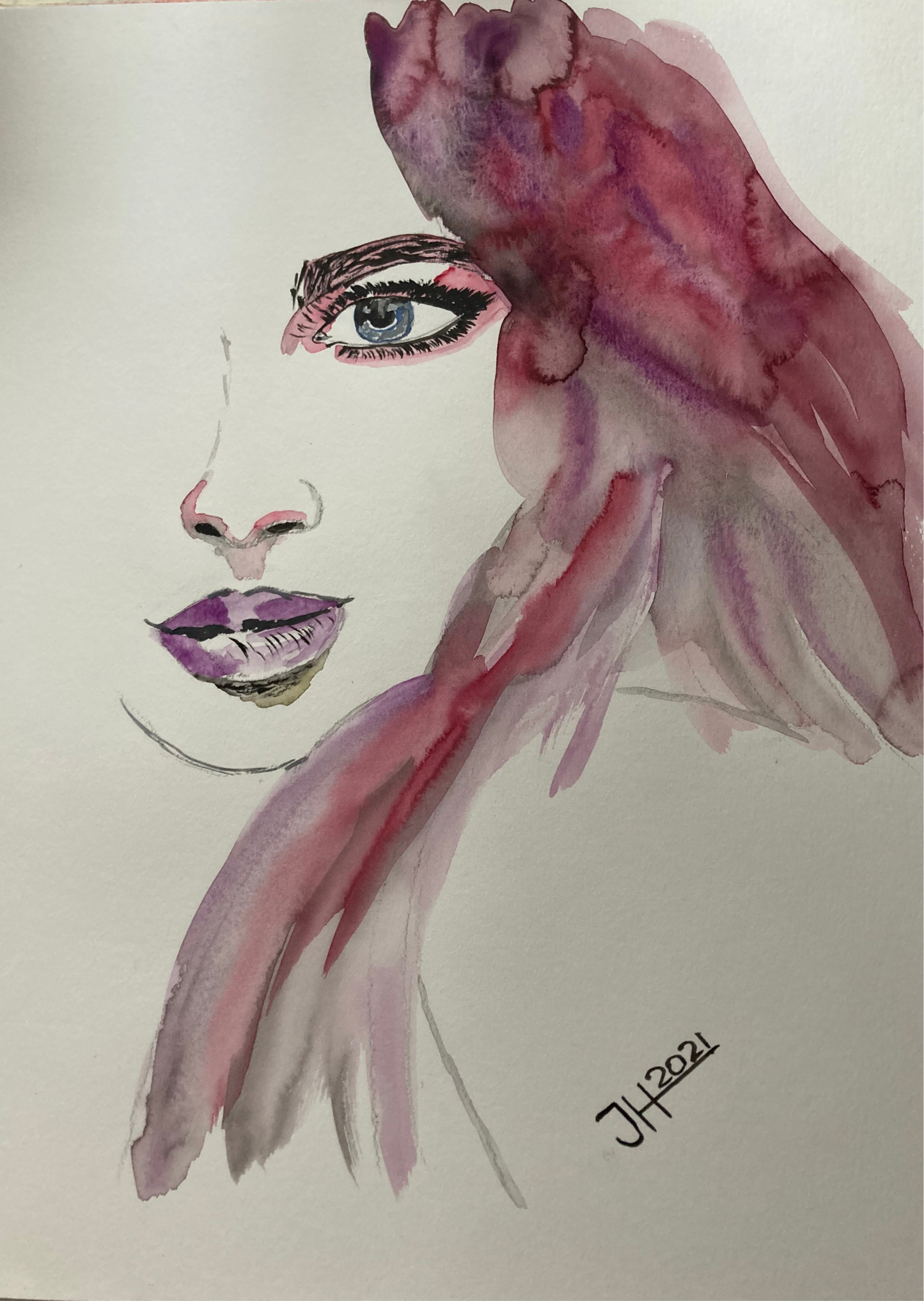 Aquarellbild „Nice shoulder“
