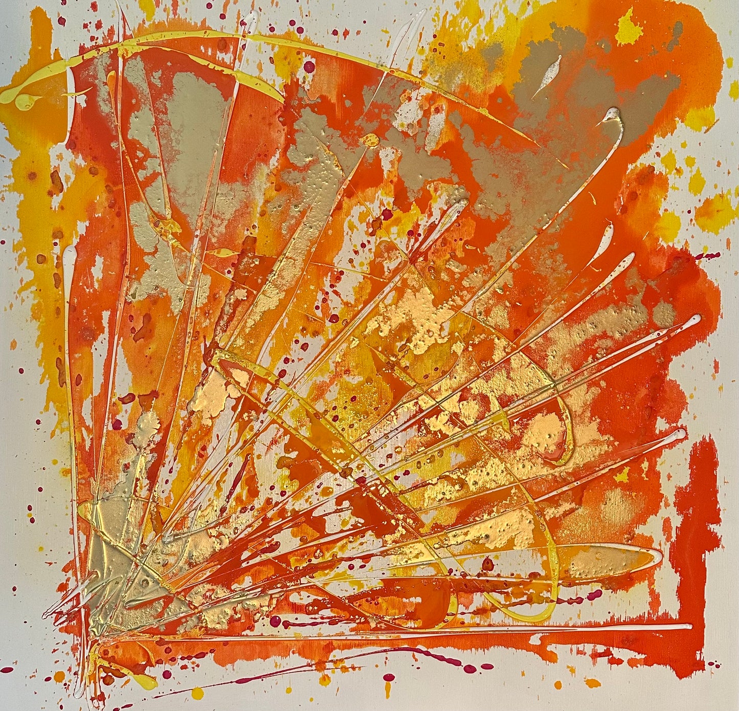 Abstraktes Acrylbild „sun downer“