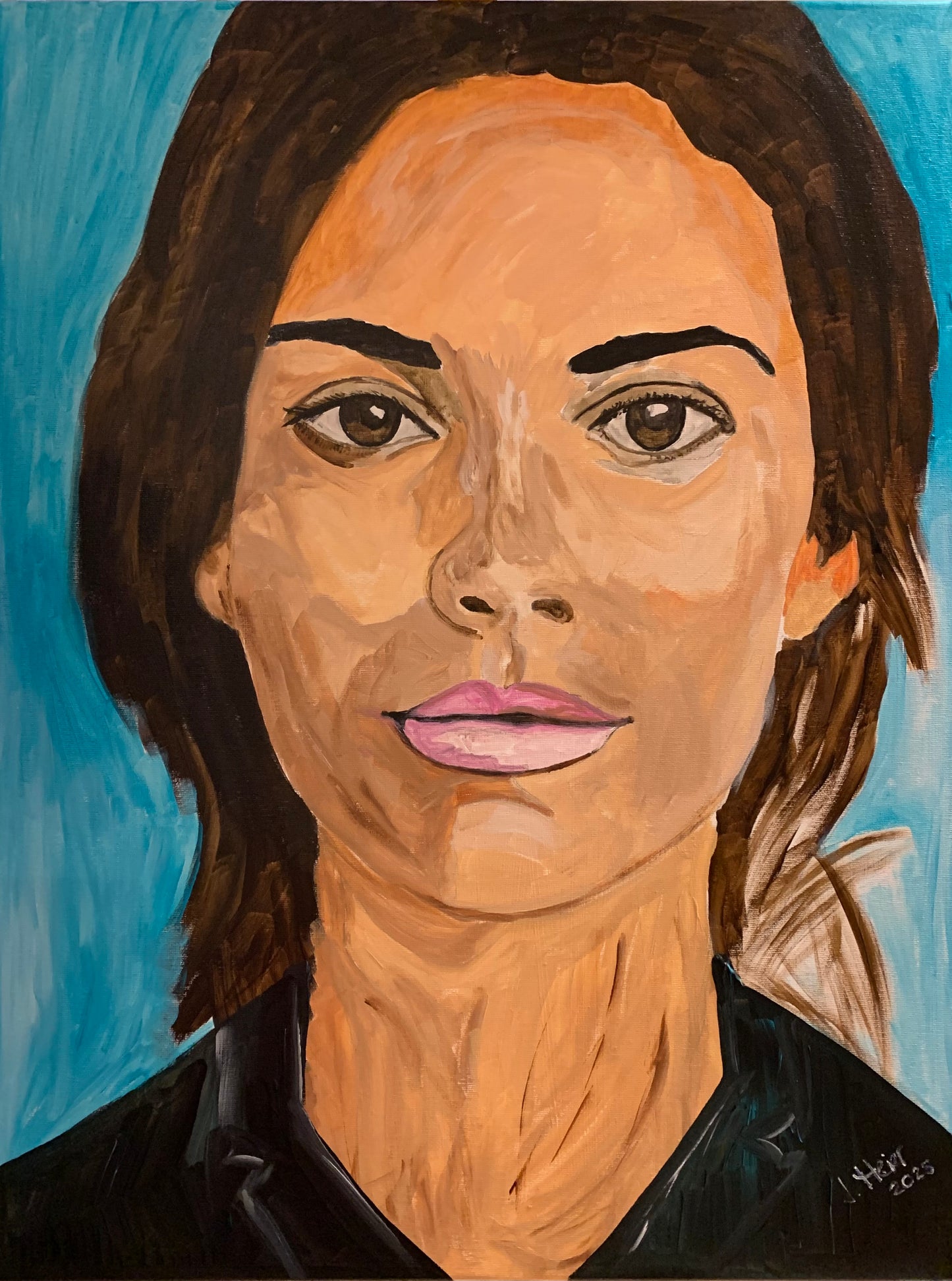 Portrait Acrylbild „brown eyes“